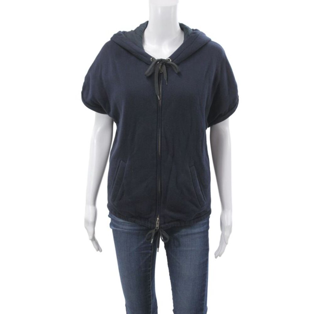 Isabel Marant Etoile Womens Full-zip Hoodie Dark Blue Designer Size S